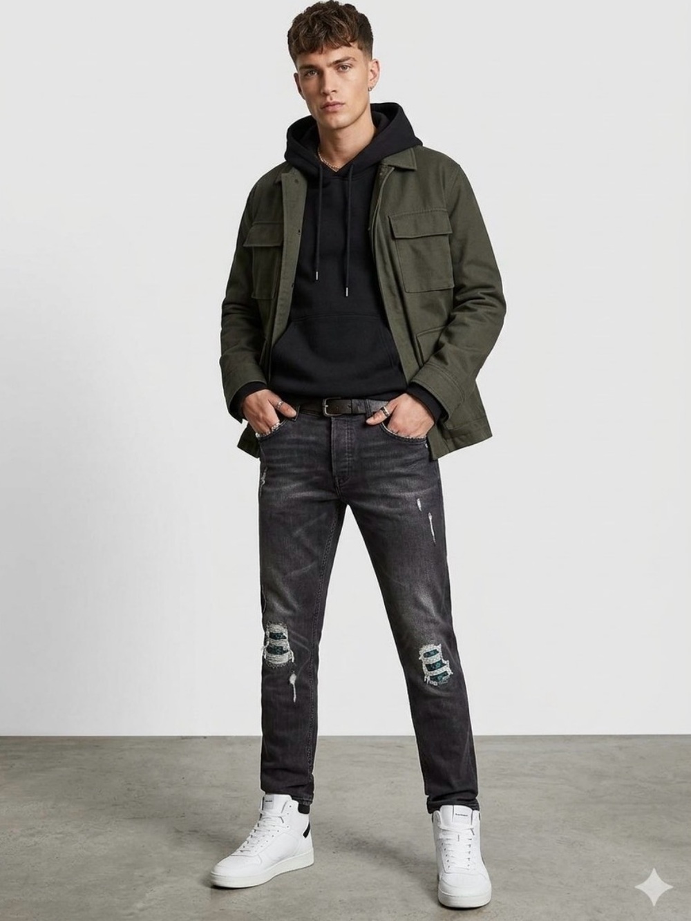 The Kooples Distressed Black Denim Jeans NWT Men’s Size 30 Retails $290